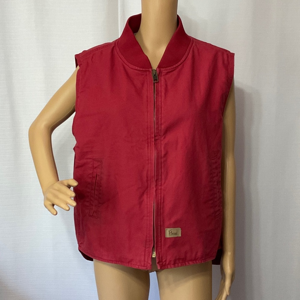 Bernie Since 1915 Red Zip-Up Women Vest Size XL (18-20 )Regular
